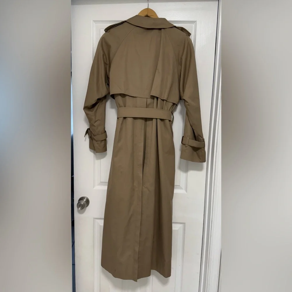 Vintage Burberrys Trench Coat Long Beige Nova Check Wool Liner - Picture 2 of 12